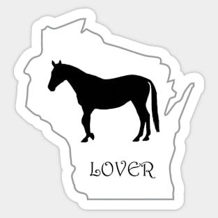 Wisconsin Horse Lover Gift Sticker